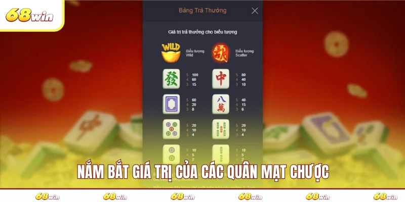 Nắm bắt giá trị của các quân mạt chược